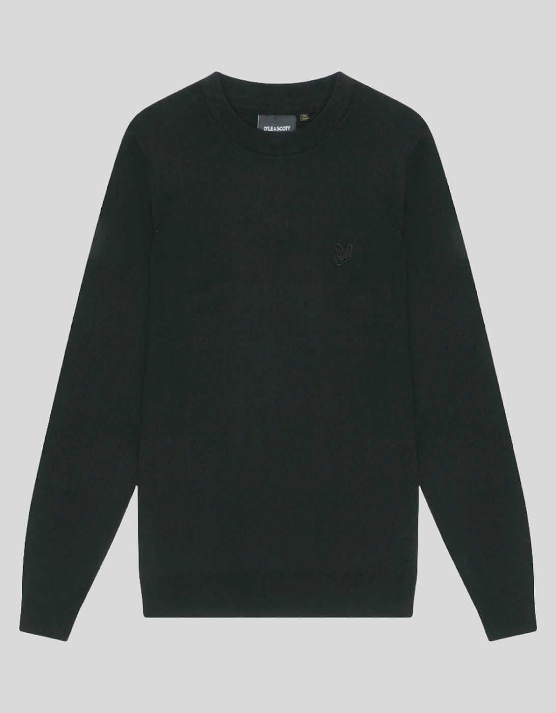 Tonal Eagle Merino Crew Neck Jumper