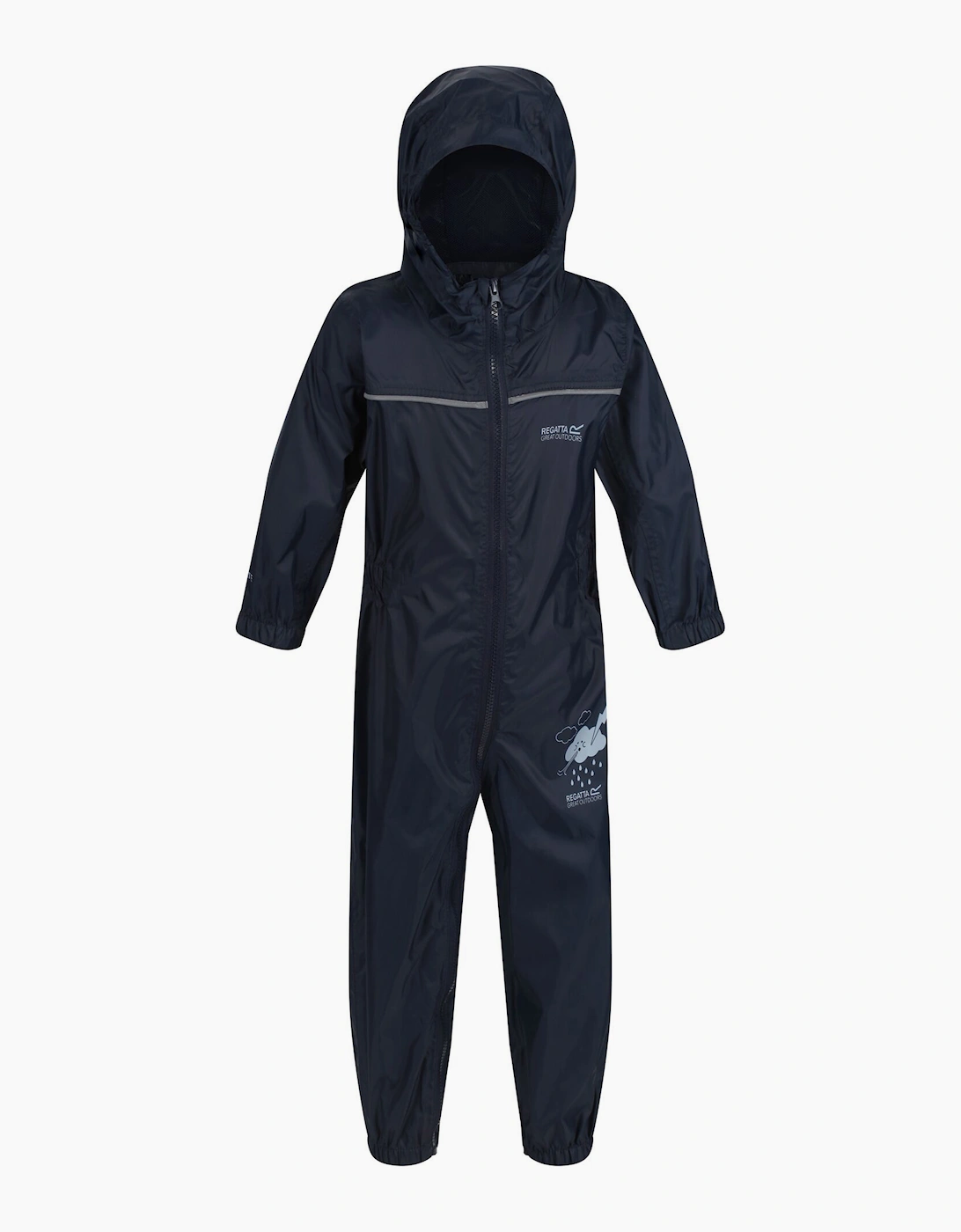 Regatta Unisex Navy Great Outdoors Childrens Toddlers Puddle Iv Waterproof Rainsuit  18-24 Months 18-24M Kids