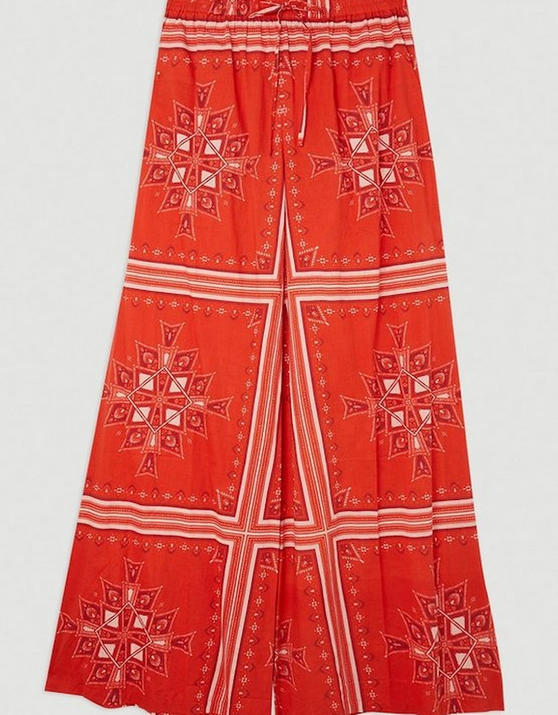 Printed Cotton Voile Beach Trousers