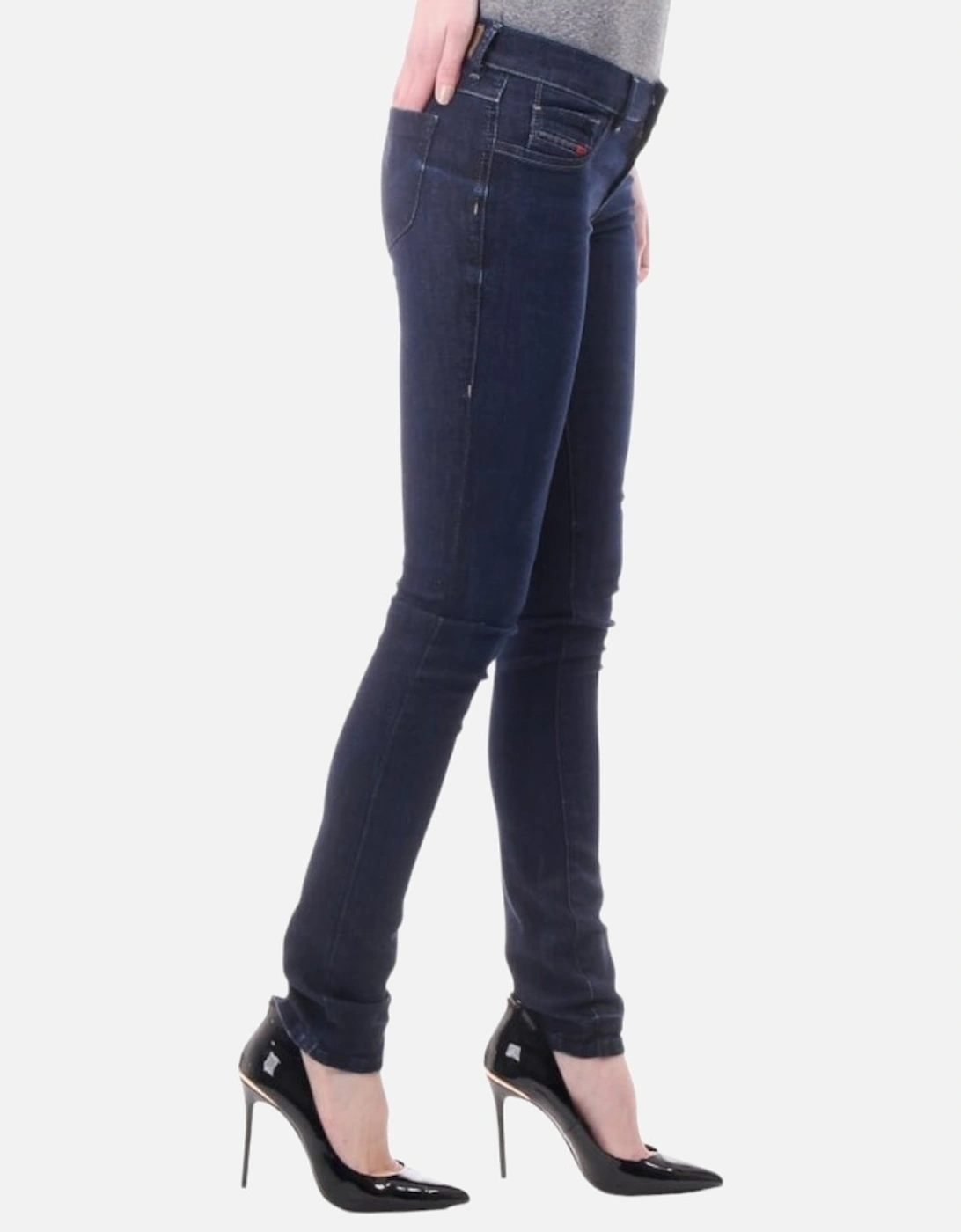 LIVIER 0860N Womens Skinny Jeans Super Slim Fit Jegging Stretch Blue Pant