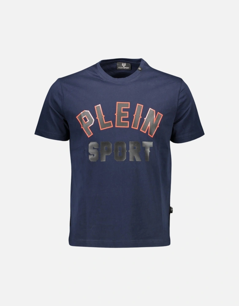 Plein Sport Bold Block Logo Navy Blue T-Shirt