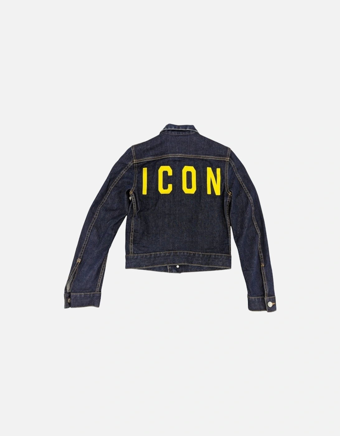 DSQUARED2 Womens Denim Jacket Casual Button Up Ladies Stretch Cropped Fit Coat