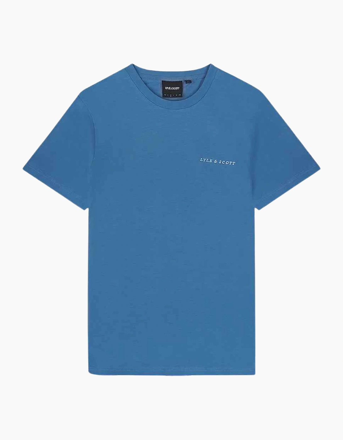 Lyle And Scott Men's Blue Lyle & Scott Embroidered Logo Riveria T Shirt  38 M