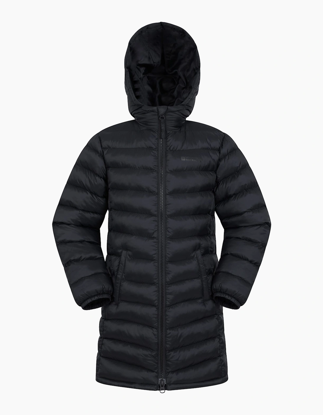 Mountain Warehouse Unisex Black Childrens/ Florence Longline Padded Jacket - Size 5 Years/6 Years Kids