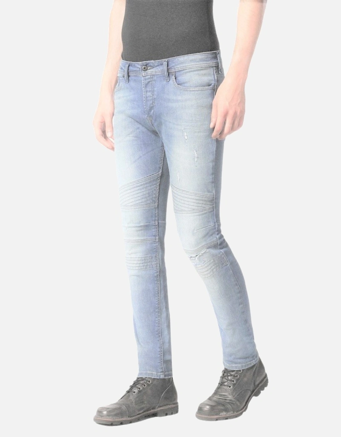 FOURK C689L Mens Denim Jeans Casual Stretch Regular Slim Fit Trousers