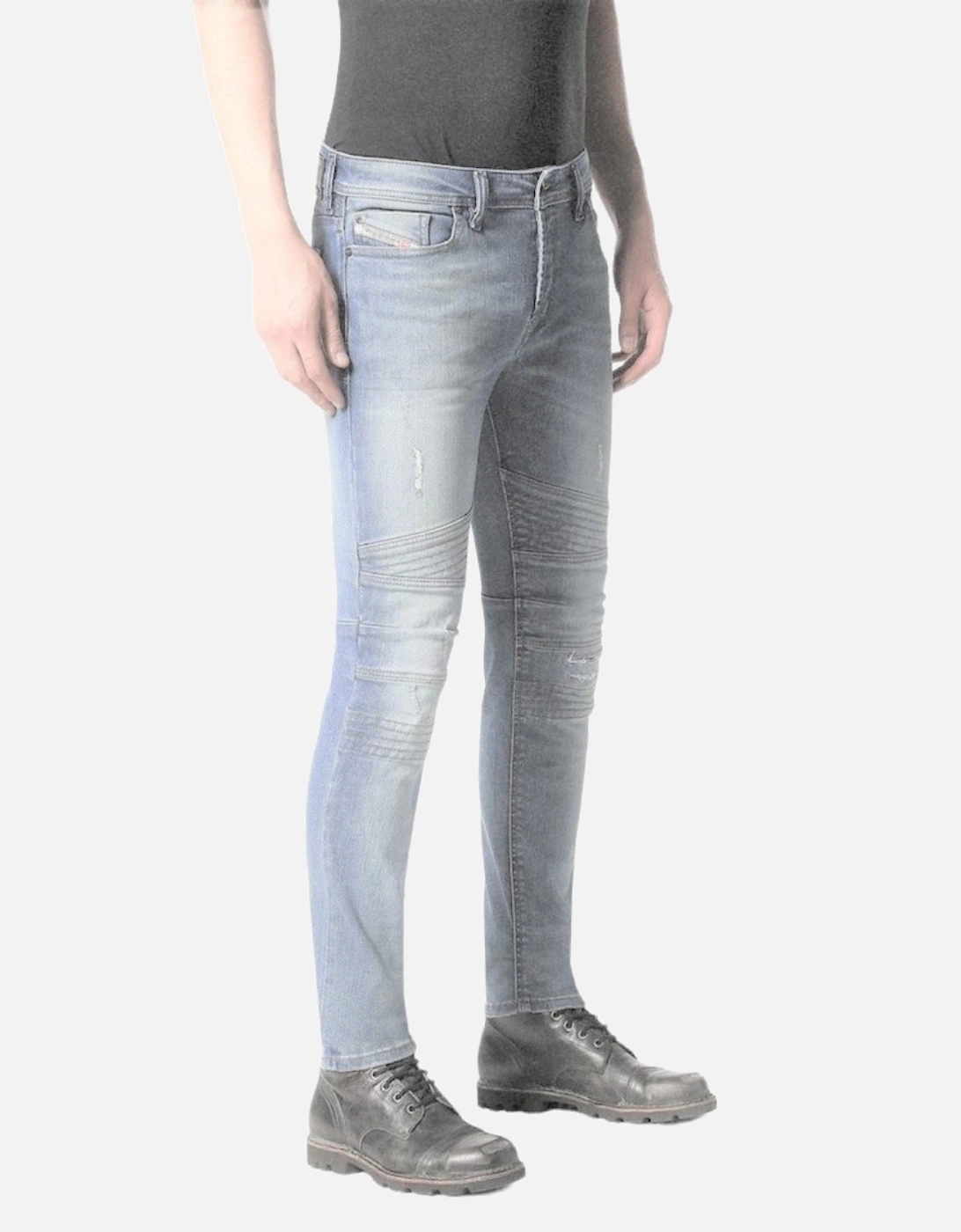 FOURK C689L Mens Denim Jeans Casual Stretch Regular Slim Fit Trousers