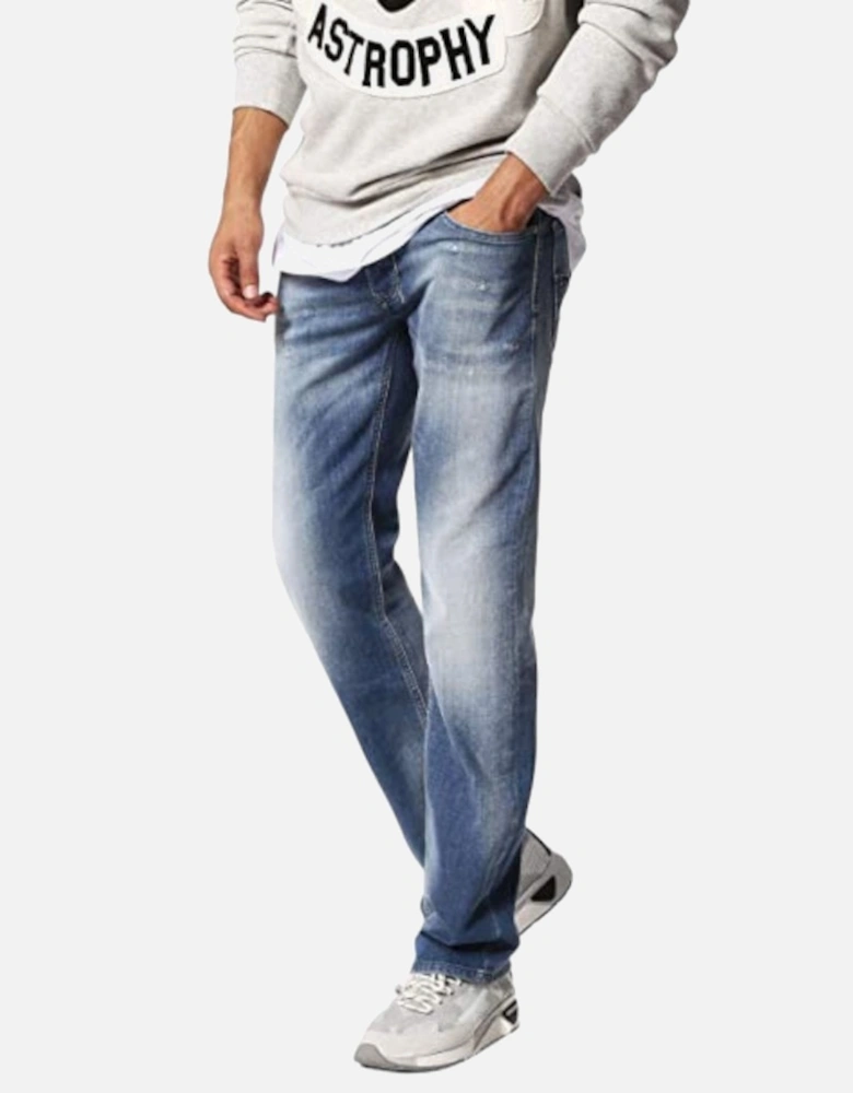 LARKEE 084QG Mens Denim Jeans Casual Stretch Regular Straight Trousers