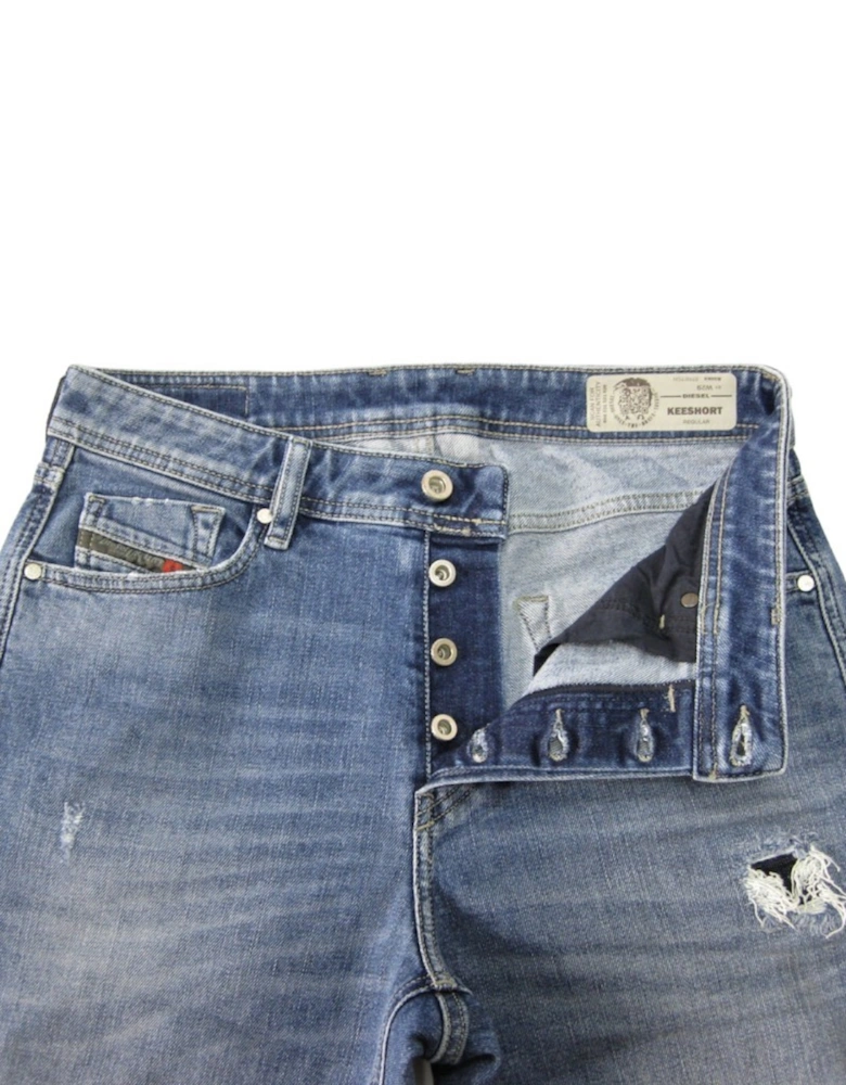 KEESHORT R30K9 Mens Denim Jeans Short Regular Fit Summer Casual Shorts