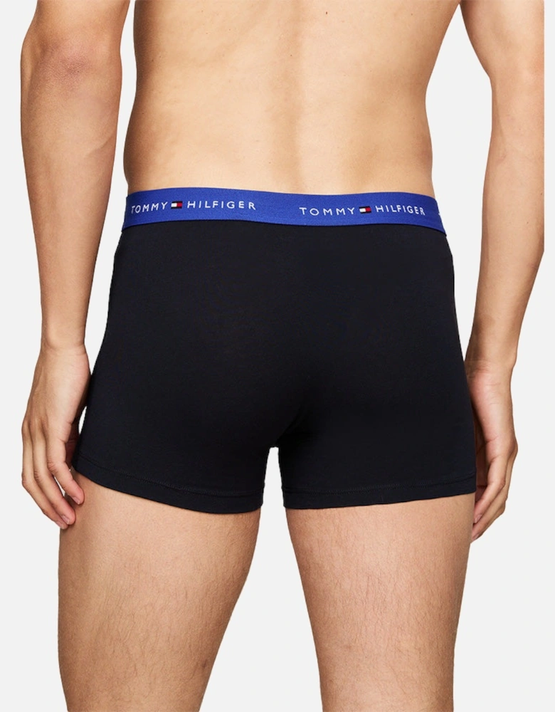 3-Pack Signature Cotton Boxer Trunks, Navy