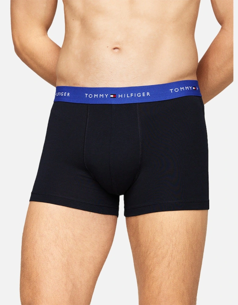 3-Pack Signature Cotton Boxer Trunks, Navy