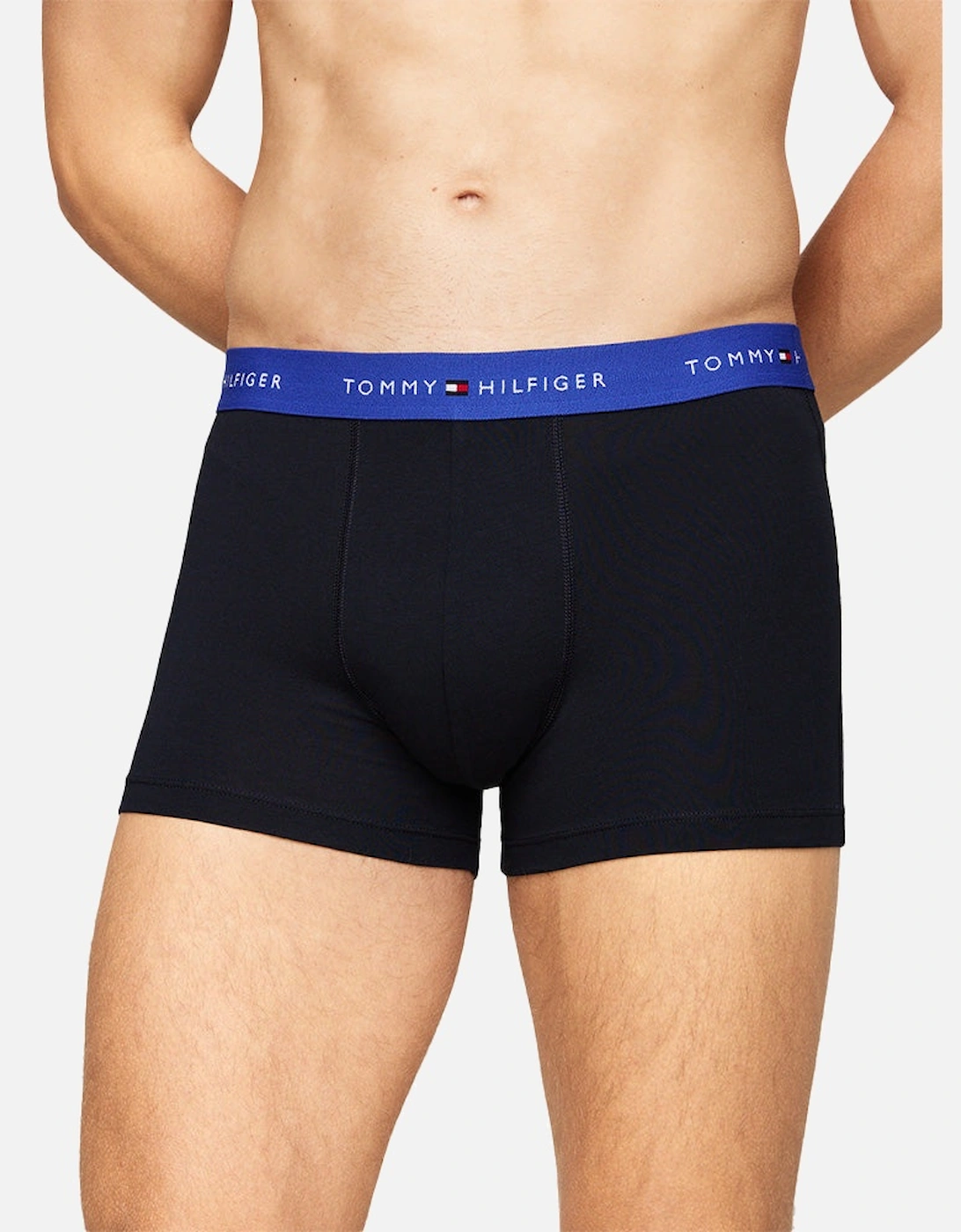 3-Pack Signature Cotton Boxer Trunks, Navy