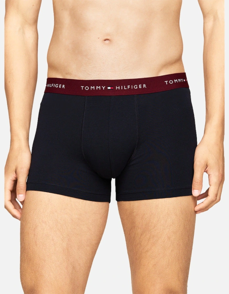 3-Pack Signature Cotton Boxer Trunks, Navy