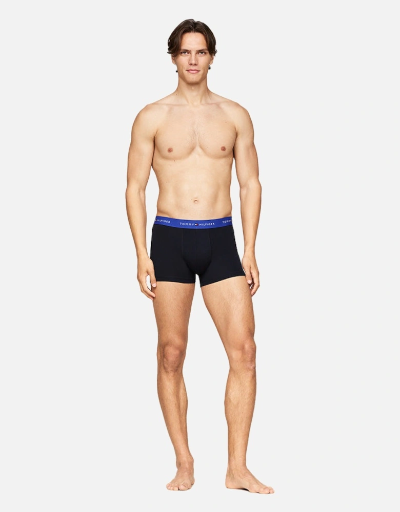 3-Pack Signature Cotton Boxer Trunks, Navy