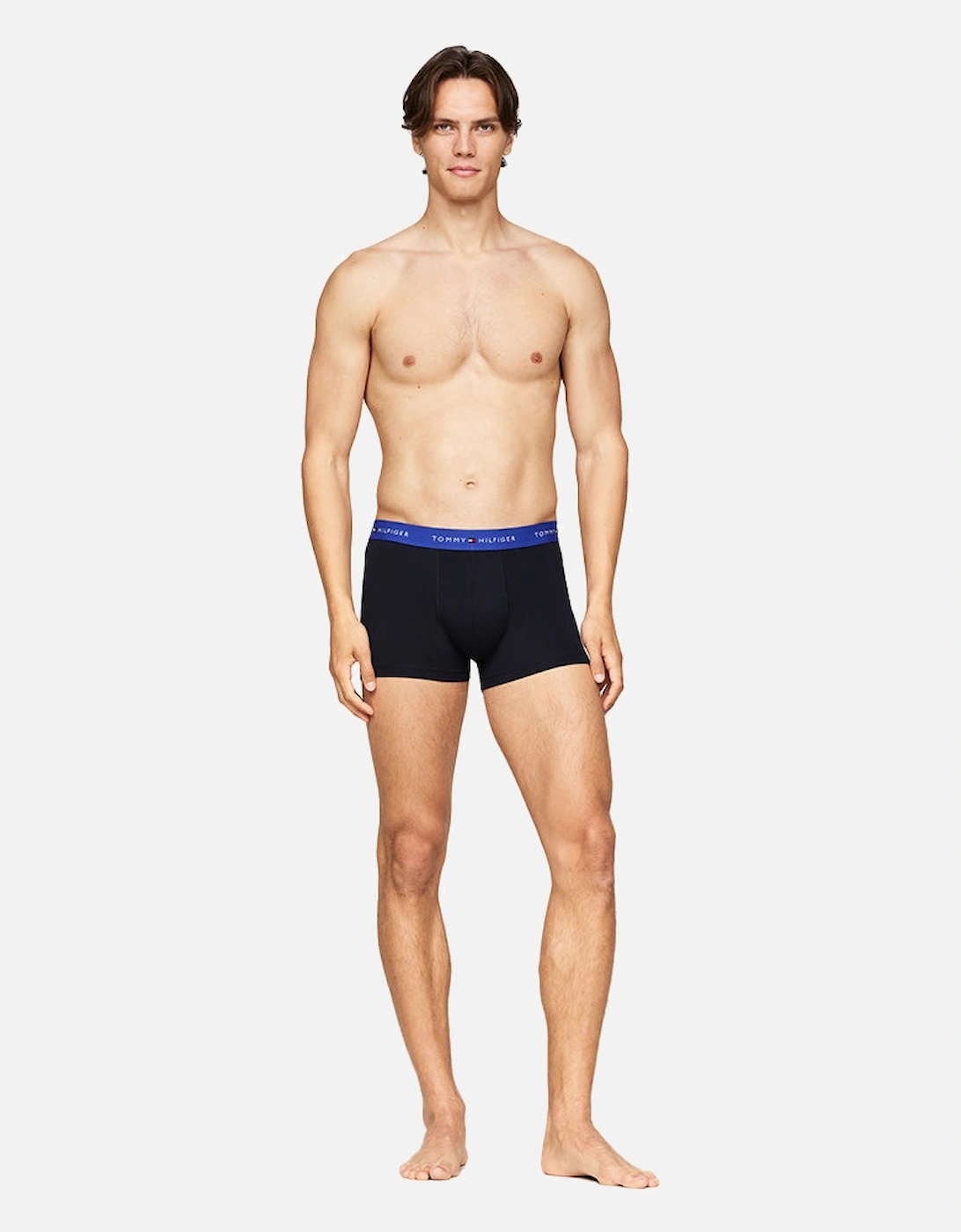 3-Pack Signature Cotton Boxer Trunks, Navy