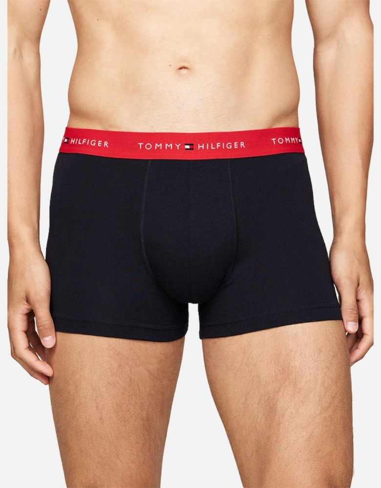 3-Pack Signature Cotton Boxer Trunks, Navy