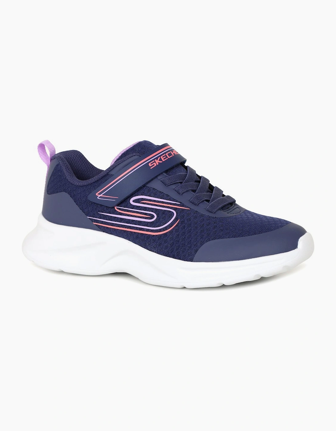 Skechers Girl's Dynamatic Girls Sports Trainers - Navy - Size: 2 (older)