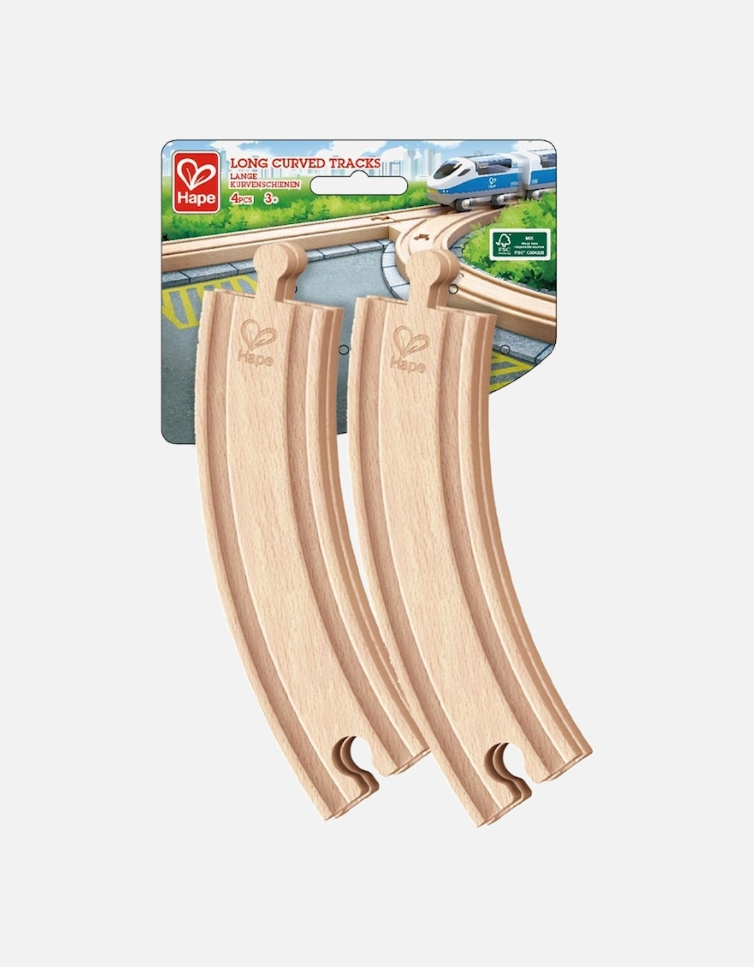 Toynamics 4pcs Long Curved Tracks