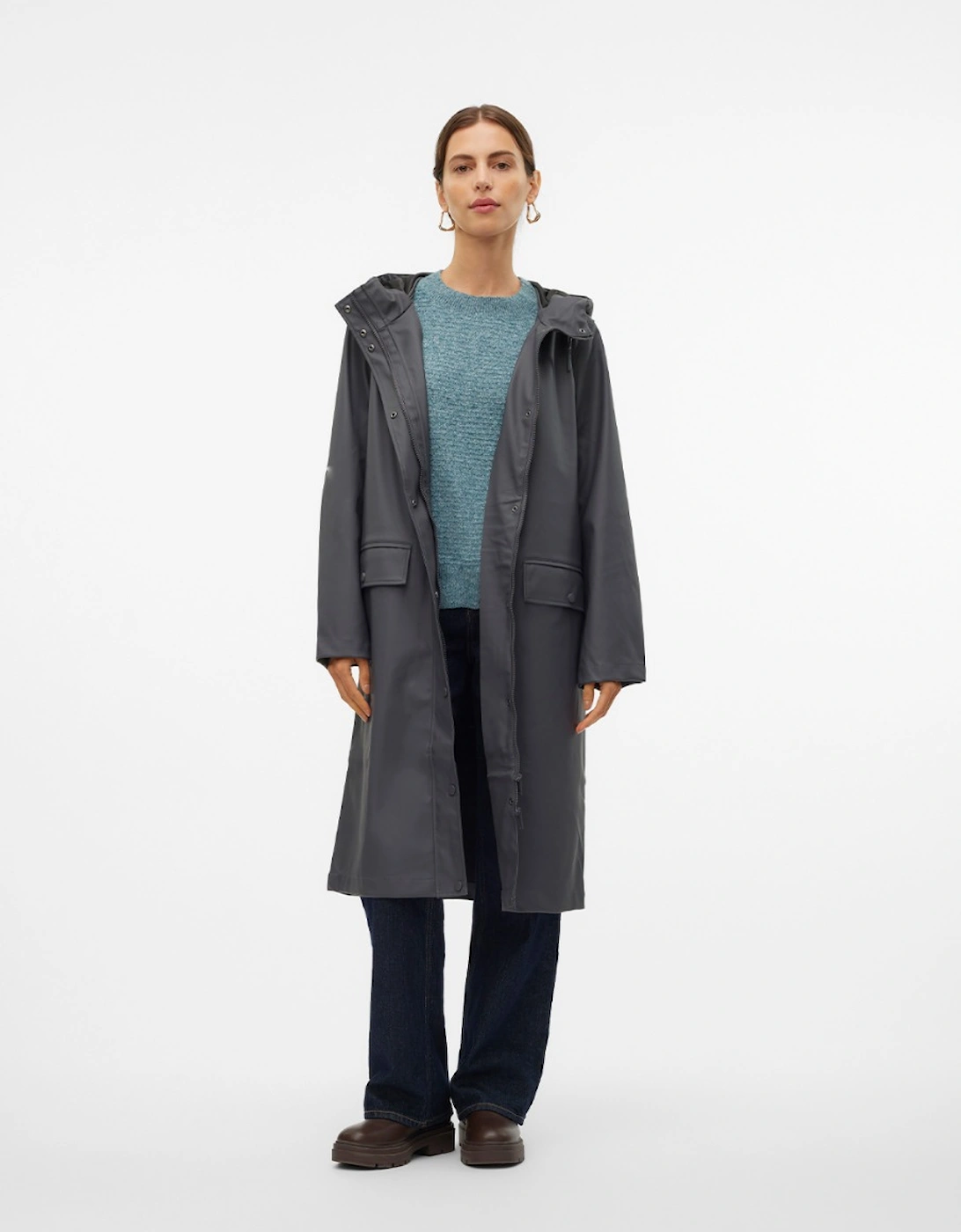 Women's Malou Coated Coat Asphalt