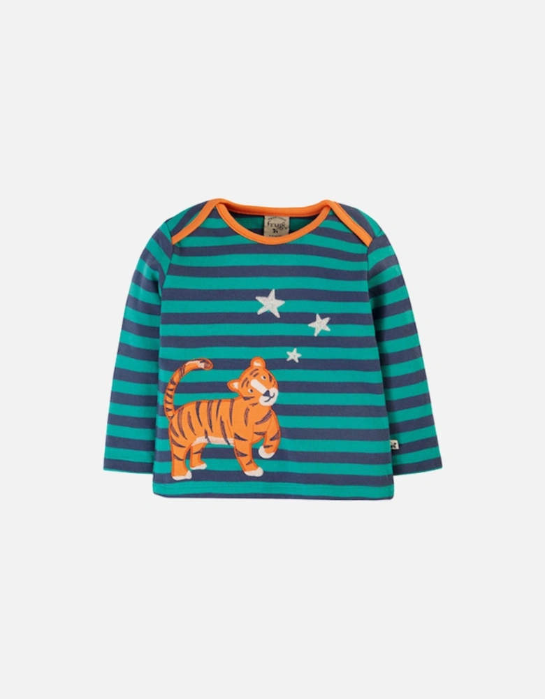 Bobby Applique Top Iguana Stripe/Tiger