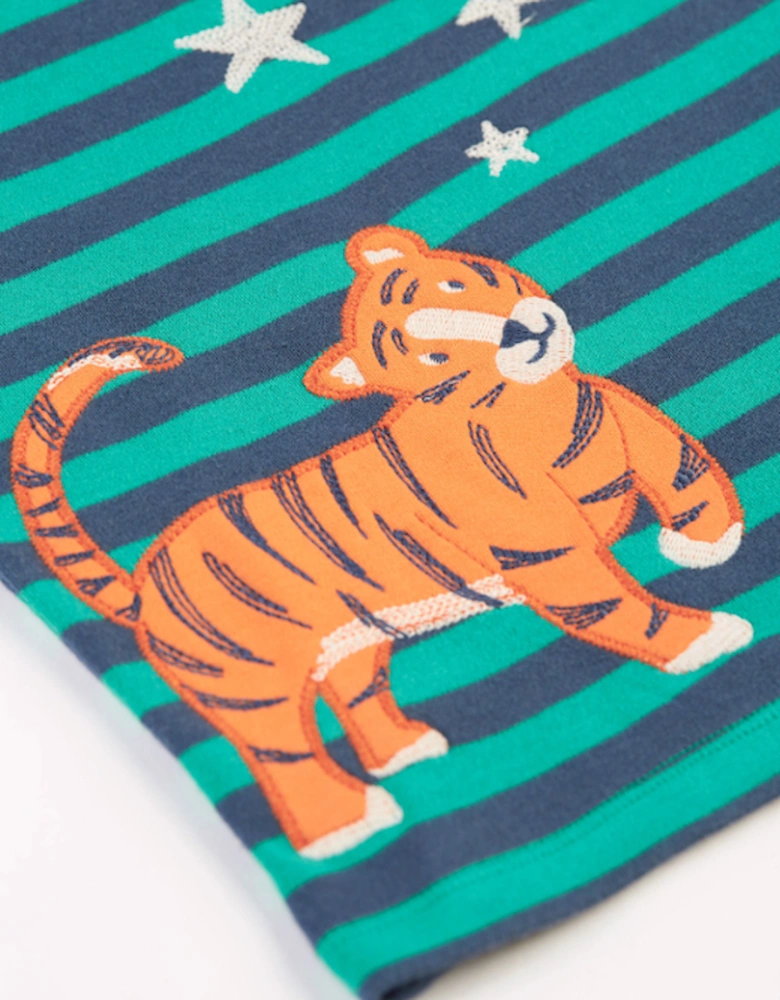 Bobby Applique Top Iguana Stripe/Tiger