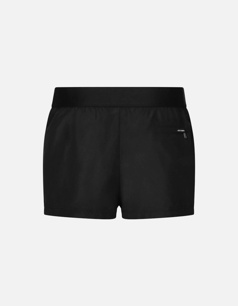 Branded Waistband Swimshorts Black