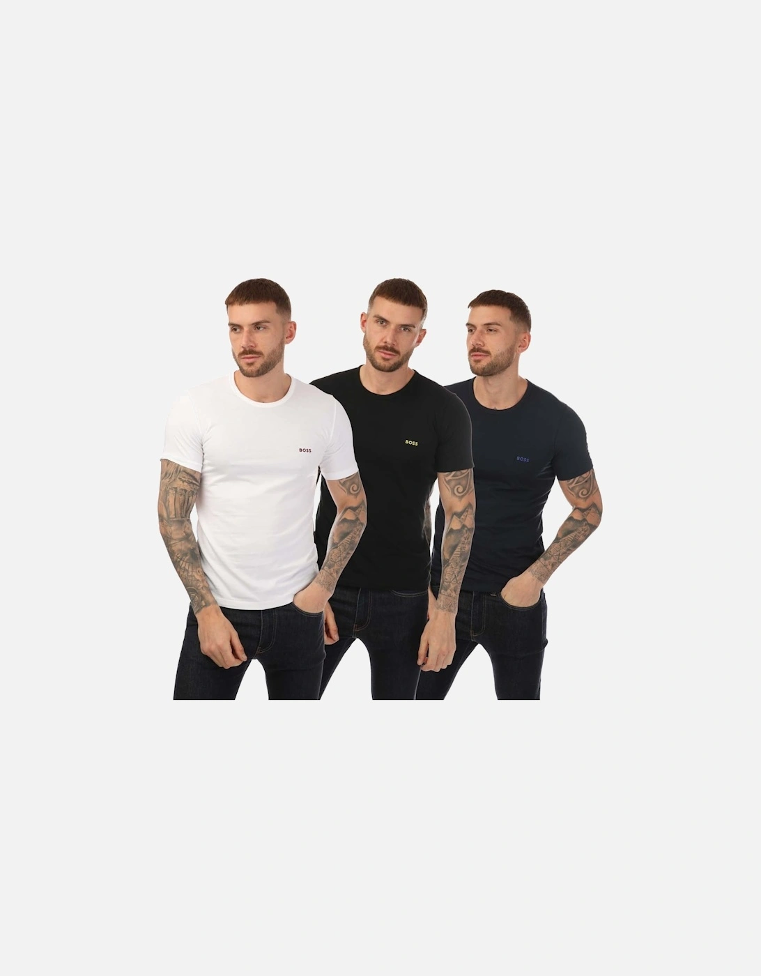 Mens 3 Pack Underwear Logo T-Shirt, 6 of 5