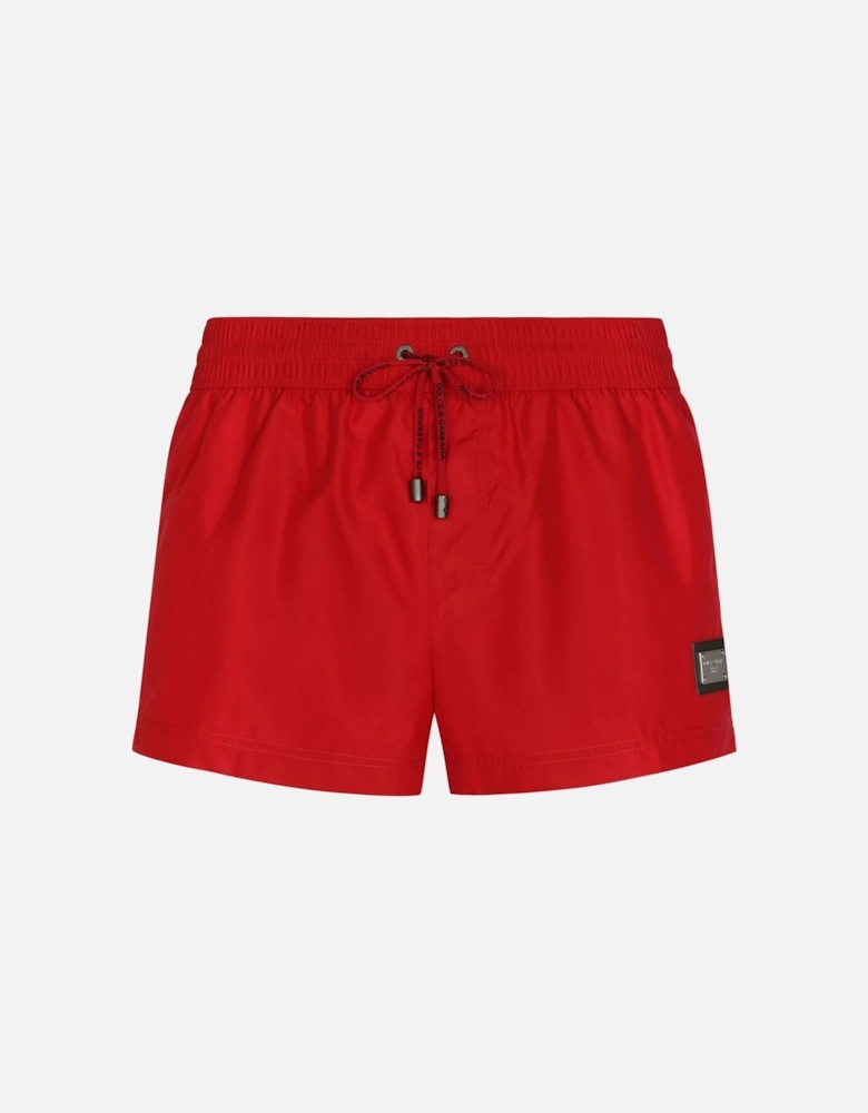 Plaque Swimshorts Red