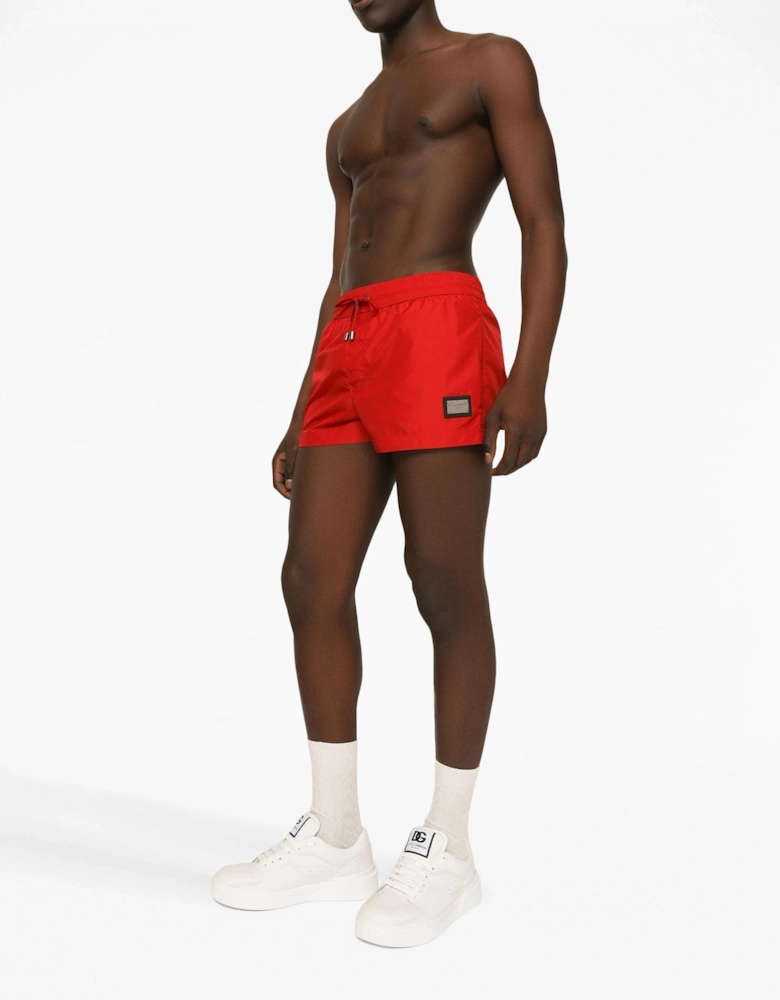 Plaque Swimshorts Red