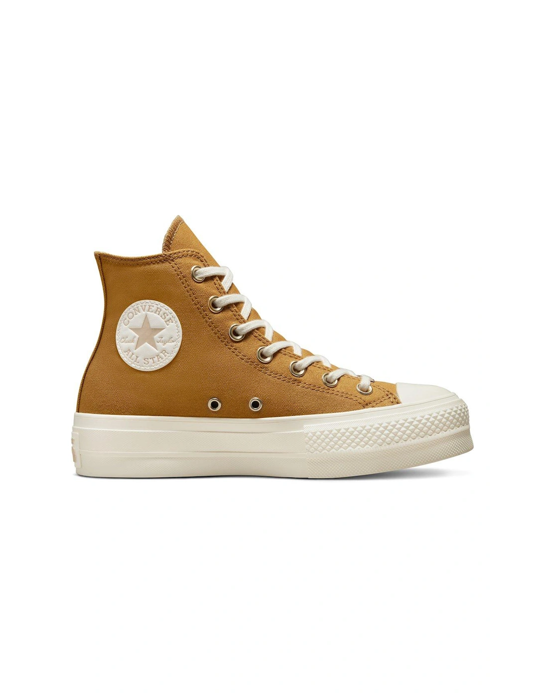 Womens Chuck Taylor All Star Lift Hi Top Trainers - Tan