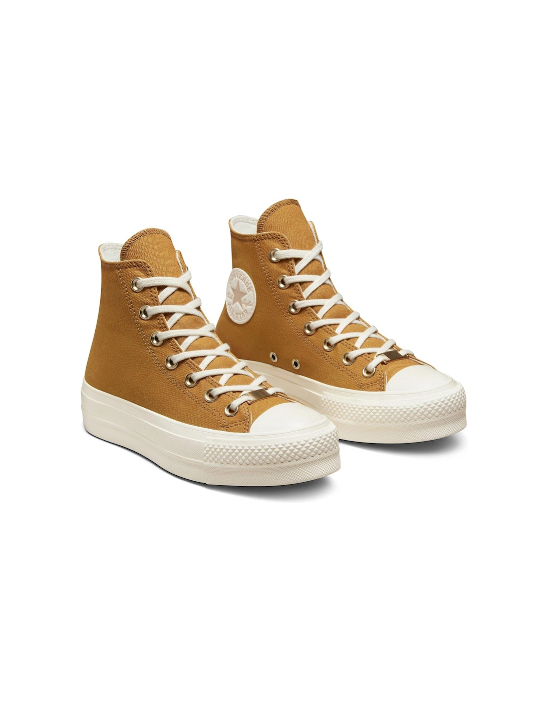 Womens Chuck Taylor All Star Lift Hi Top Trainers - Tan