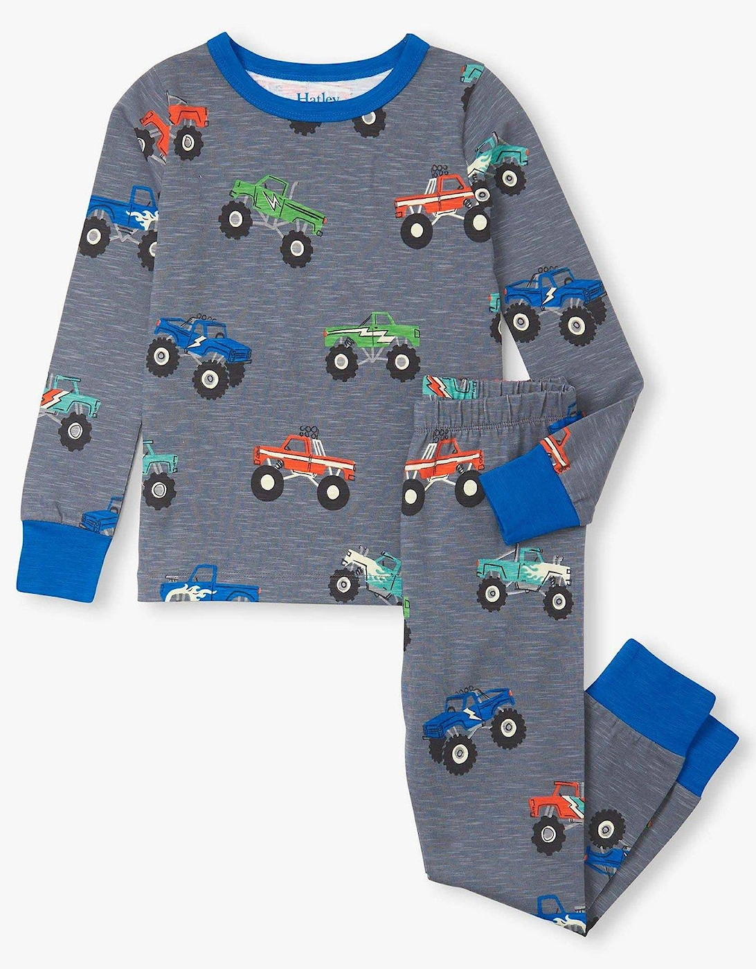 Boys Glow In The Dark Slub Jersey Pyjamas - Grey, 5 of 4