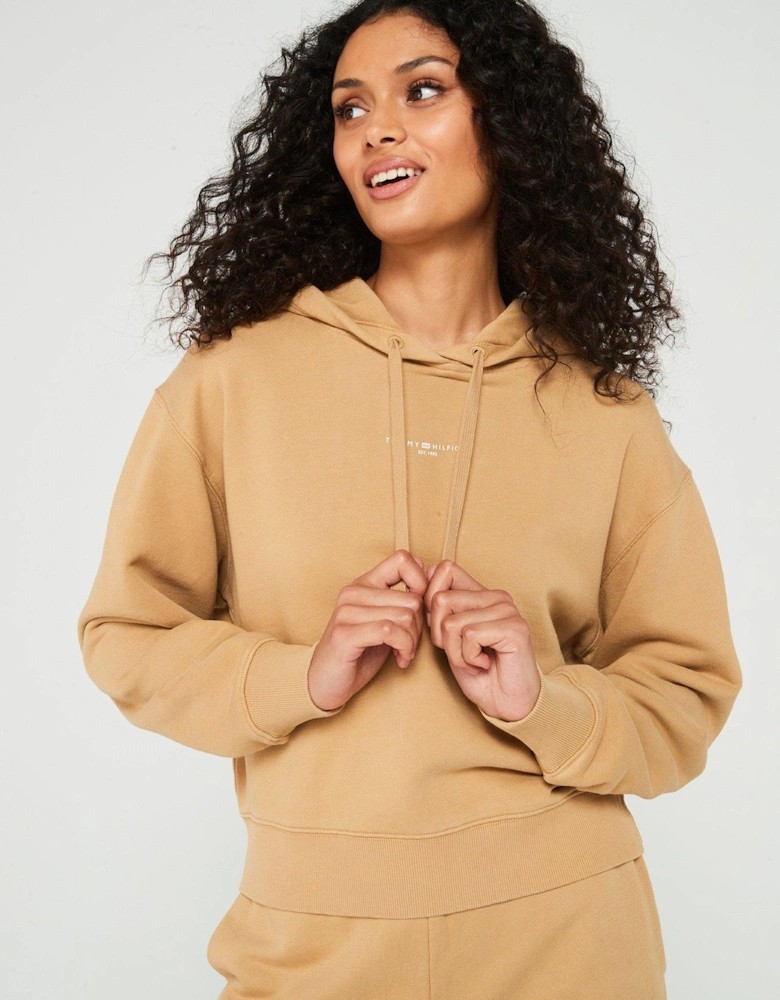 Mini Logo Hoodie - Beige