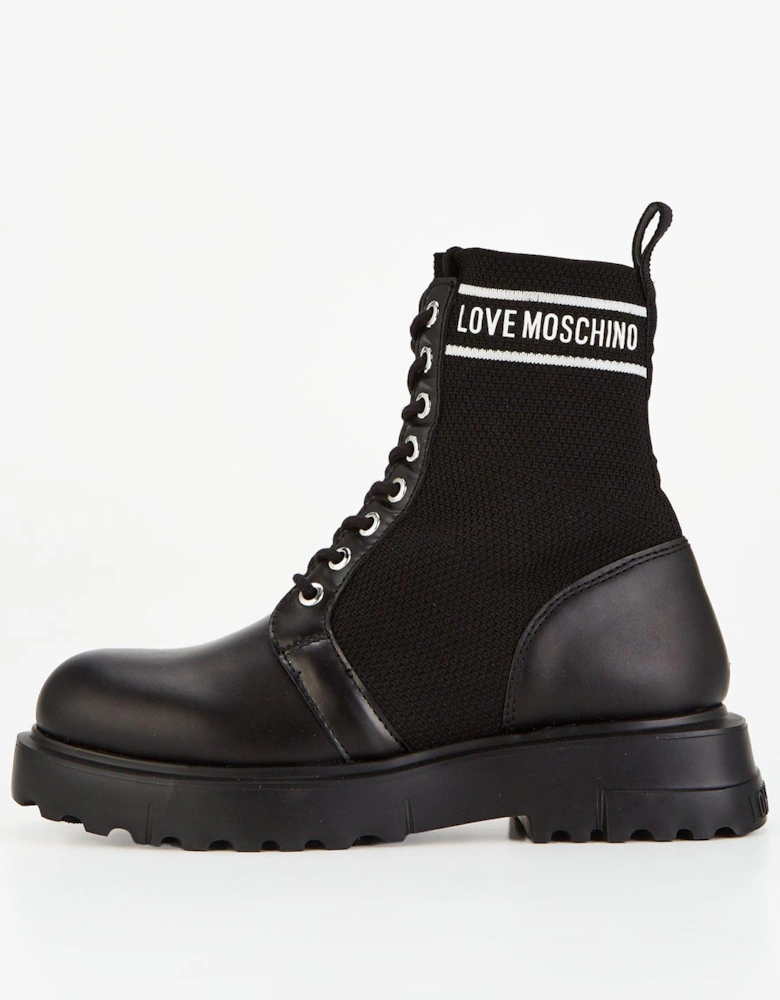 Logo Military Boots - Black