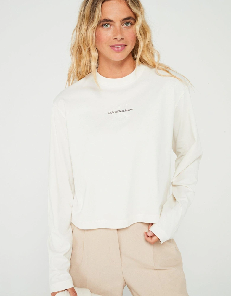 Monologo Long Sleeve Top - White