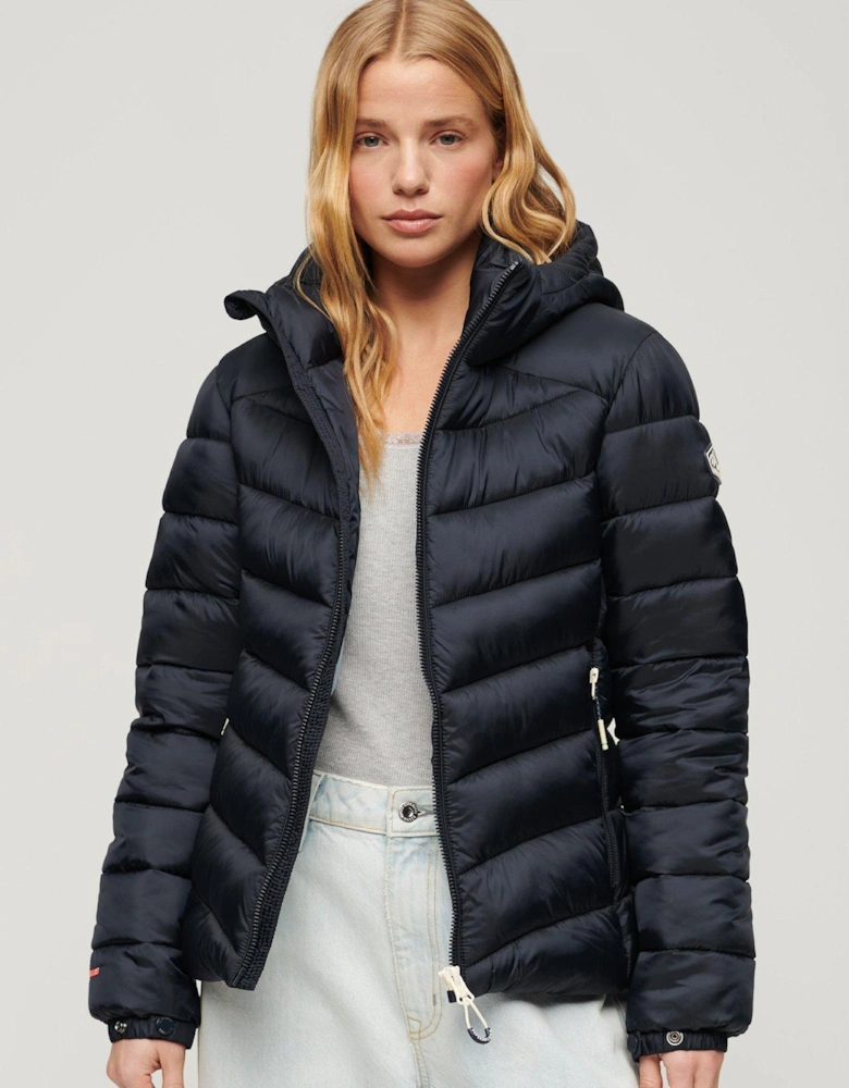 Hooded Fuji Padded Jacket - Navy