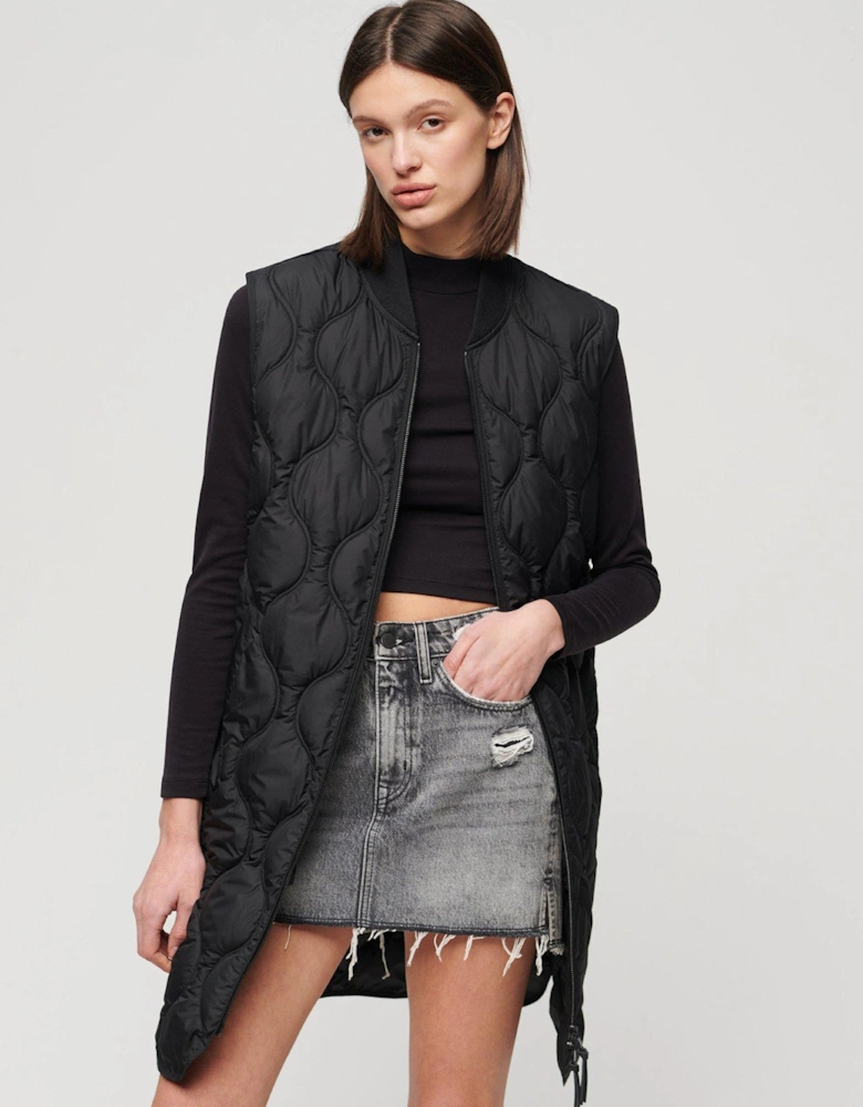 Studios Long Liner Gilet - Black