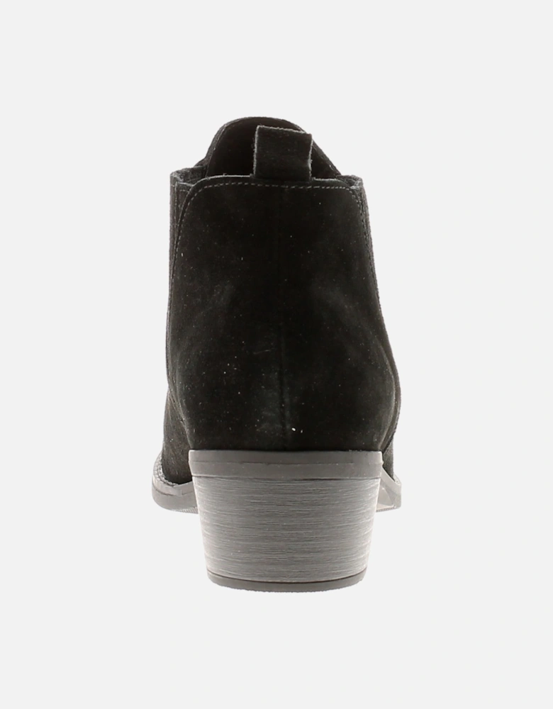 Womens Boots Ankle Isobel Leather Slip On black UK Size