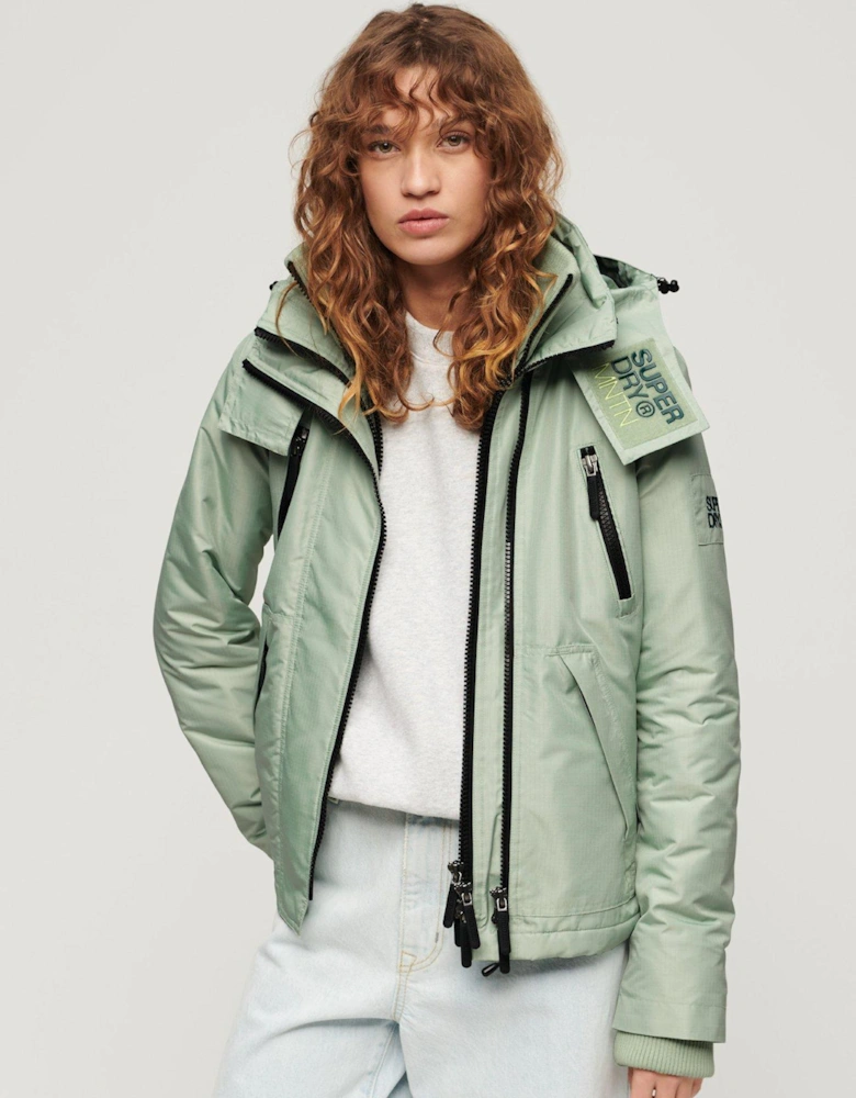 Hooded Mountain Windbreaker Jacket - Green