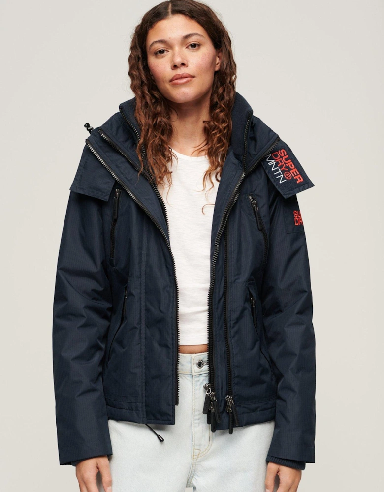 Hooded Mountain Windbreaker Jacket - Navy