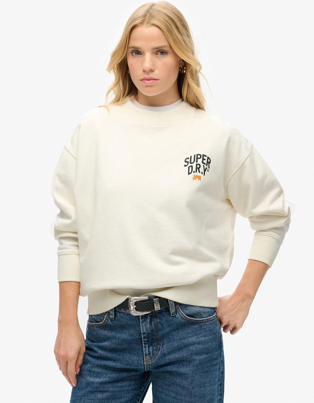 Workwear Graphic Loose Sweatshirt - White, 2 of 1