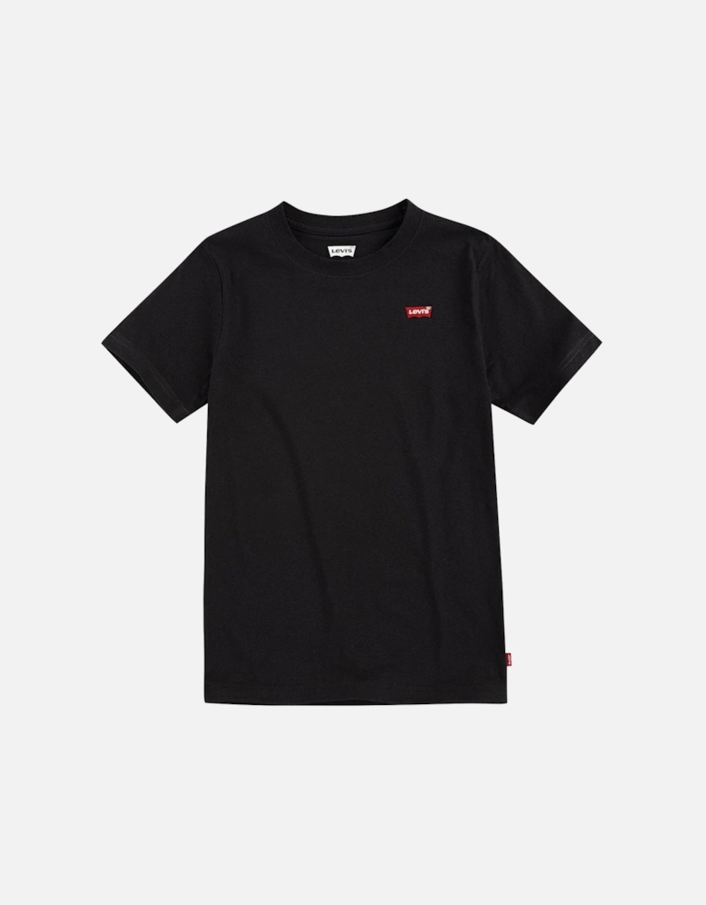 Boys Batwing Chest Short Sleeve T-Shirt - Black