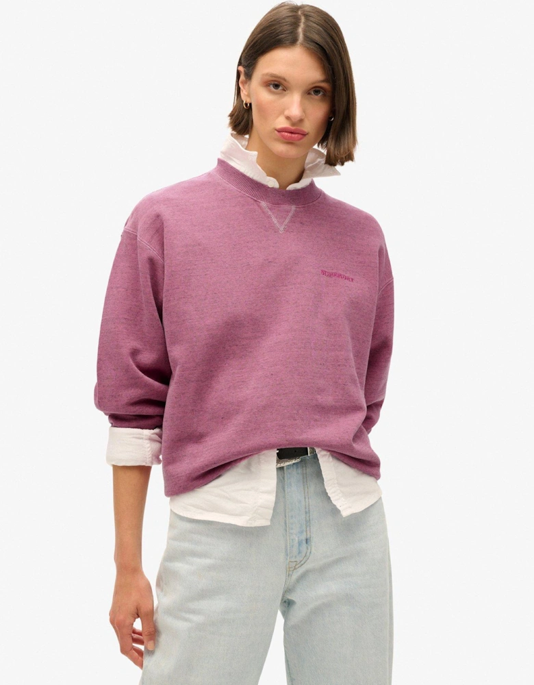 Essential Logo Overdyed Sweatshirt - Pink