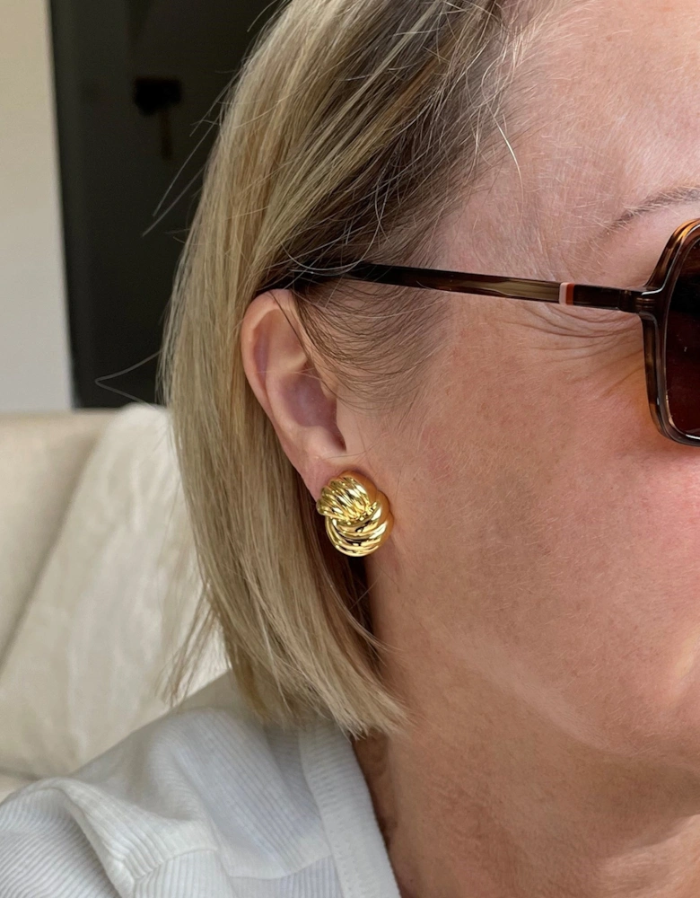 Lael Gold Clip On Earrings