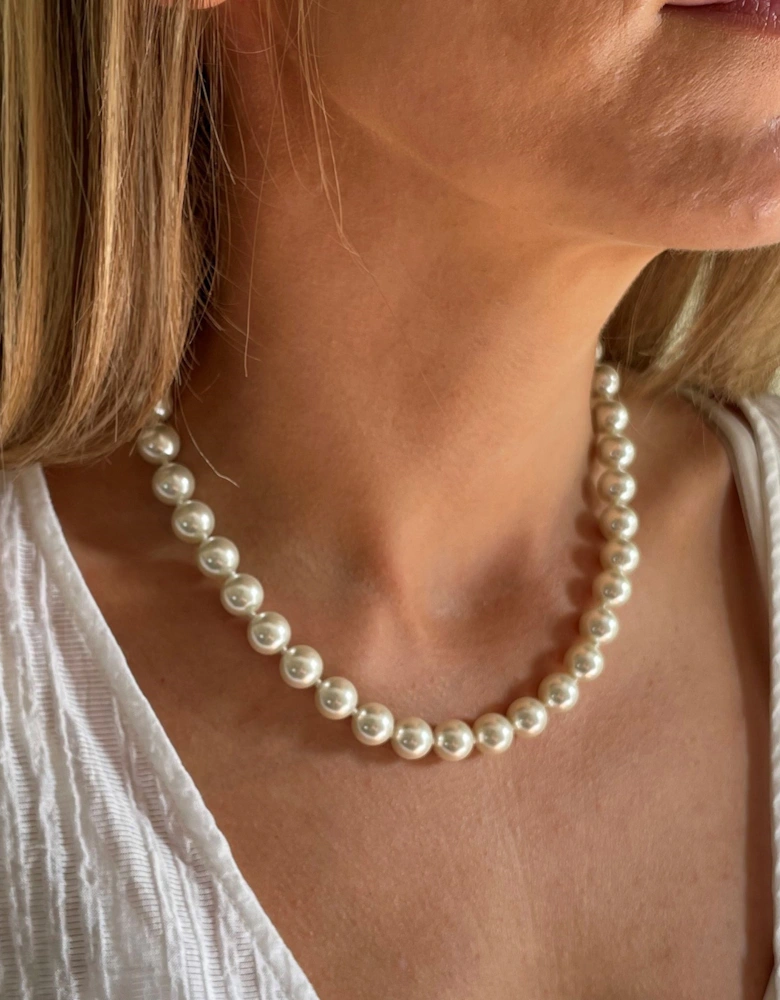 Petula Silver 40cm Pearl Necklace