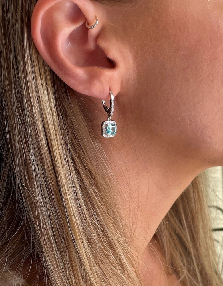 Idola Silver Aquamarine Earrings