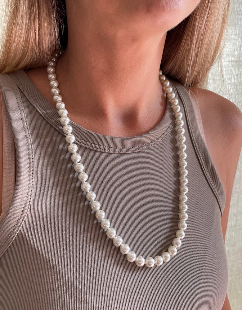 Mabel Silver 60cm Pearl Necklace