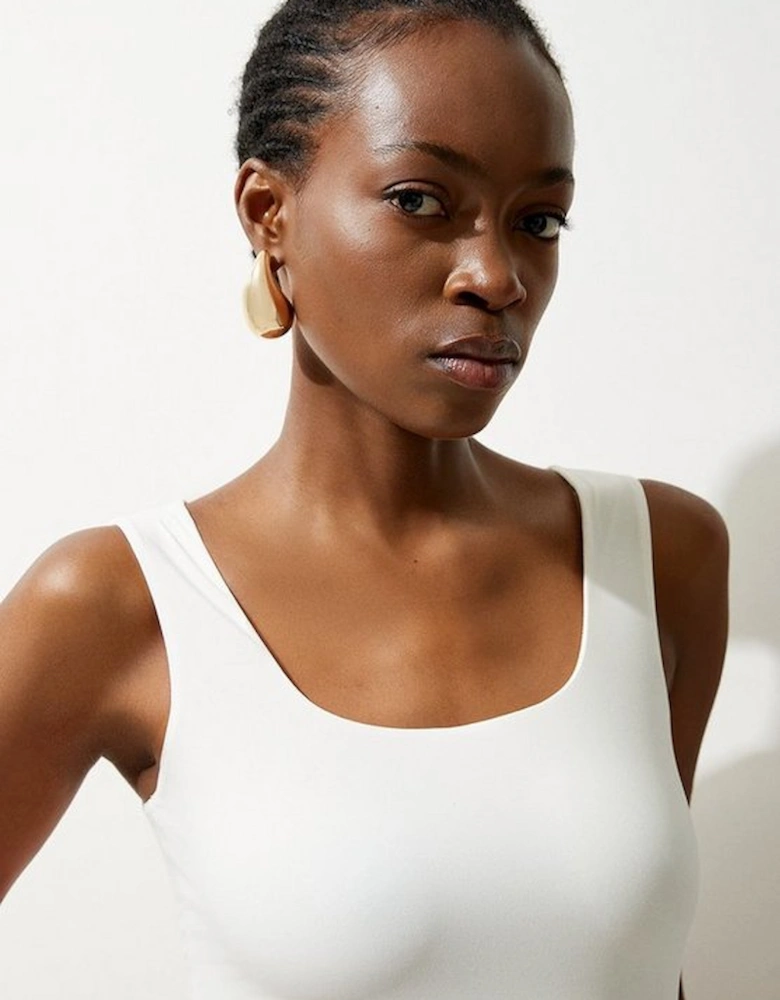 Contour Jersey Square Neck Top