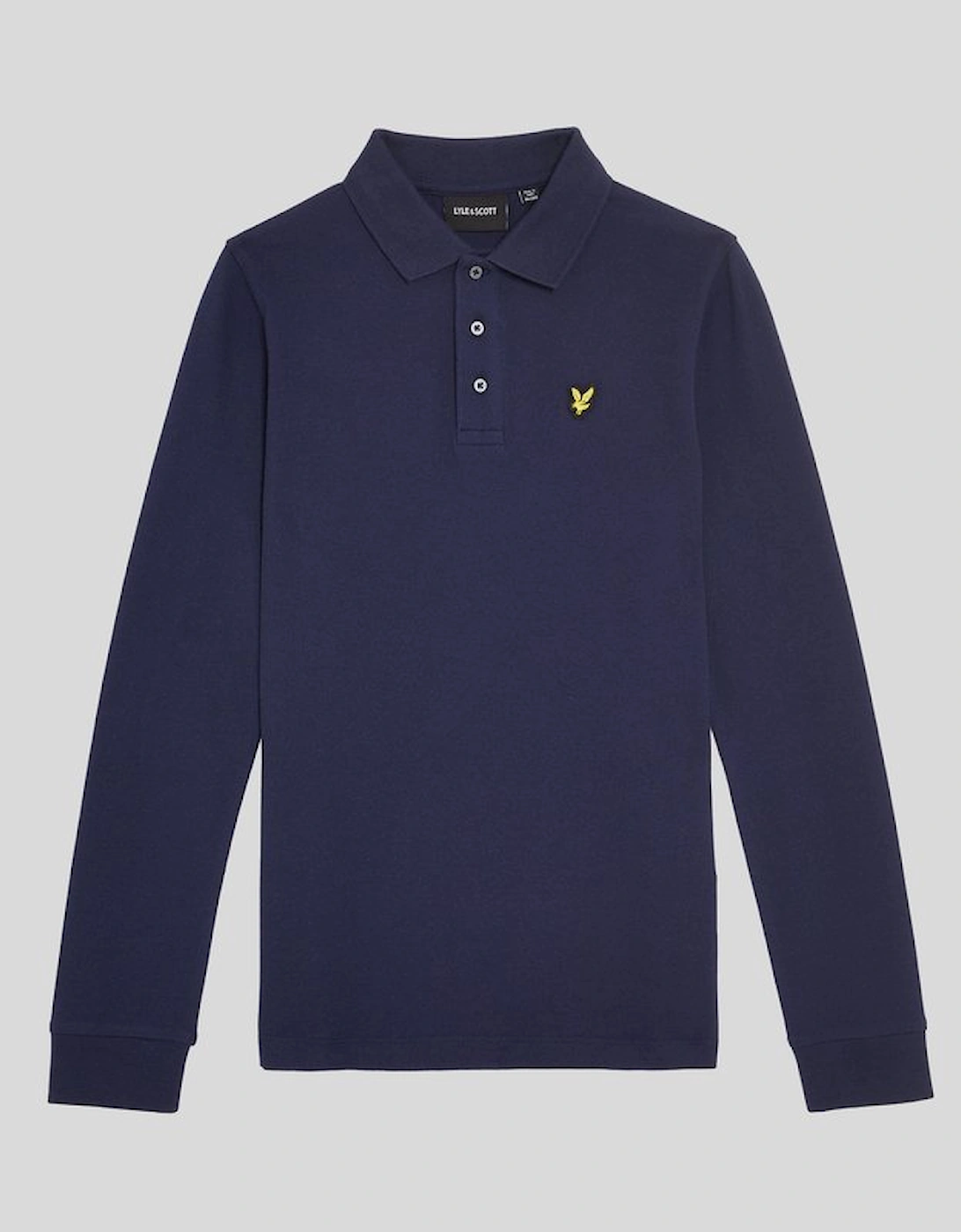 Kids Long Sleeve Plain Polo Shirt, 4 of 3