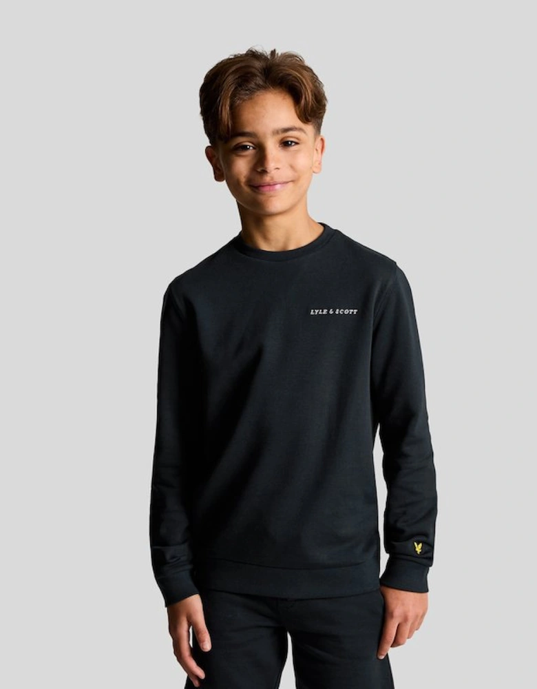 Kids Script Crew Neck Sweatshirt