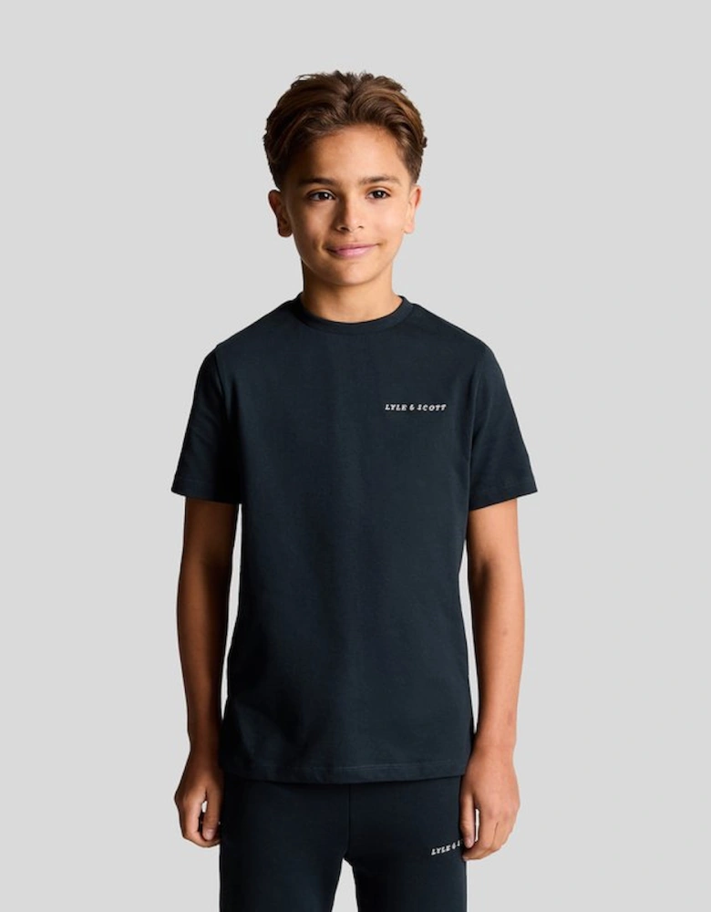 Kids Script Embroidered T-Shirt